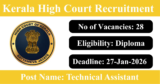Kerala High Court Recruitment 2026