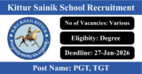 Kittur Sainik School Recruitment 2026