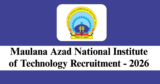 MANIT Recruitment 2026 – Walk-in Interview for 1 Junior Research Fellow Post