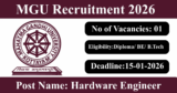 MGU Recruitment 2026 – Apply for 1 Hardware Engineer Post