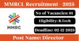 MMRCL Recruitment 2025 – Apply Online/Offline for 1 Director Post