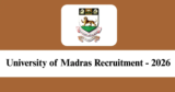 Madras University Recruitment 2026 – Apply Offline for 2 Project Technical Support-III Posts