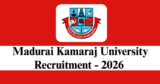 Madurai Kamaraj University Recruitment 2026