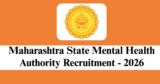 Maharashtra State Mental Health Authority Recruitment 2026