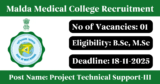 Malda Medical College Recruitment 2025