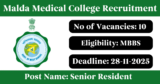 Malda Medical College Recruitment 2025