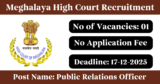 Meghalaya High Court Recruitment 2025