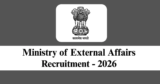 Ministry of External Affairs Recruitment 2026