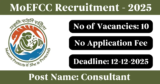 MoEFCC Recruitment 2025 – Apply Online for 10 Consultant Posts