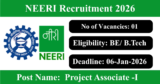 NEERI Recruitment 2026 – Walk-in Interview for 1 Project Associate -I Post