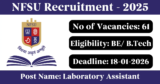 NFSU Recruitment 2026 – Apply Online for 61 Laboratory Assistant Posts