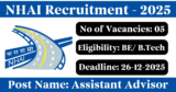 NHAI Recruitment 2025 – Apply Online for 5 Advisor Posts