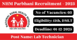NHM Parbhani Recruitment 2025 – Apply Offline for 5 Lab Technician Posts