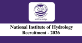 NIH Roorkee Recruitment 2026 – Walk-in Interview for 1 Project Assistant Post