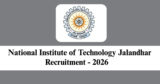 NIT Jalandhar Recruitment 2026 – Apply Online for 101 Faculty Posts