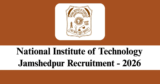 NIT Jamshedpur Recruitment 2026 – Walk-in Interview for 1 Medical Officer Post