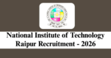 NIT Raipur Recruitment 2026 – Apply for 1 Junior Research Fellow Post