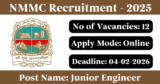NMMC Recruitment 2026 – Apply Online for 12 Junior Engineer Posts