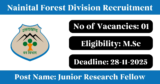 Nainital Forest Division Recruitment 2025