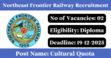 Northeast Frontier Railway Recruitment 2025