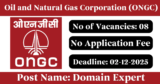 ONGC Recruitment 2025 – Apply Offline for 8 Domain Expert Posts