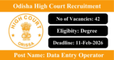 Odisha High Court Recruitment 2026