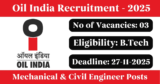 Oil India Recruitment 2025 – Walk-in Interview for 3 Engineer Posts