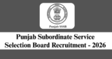 PSSSB Recruitment 2026 – Apply Online for Various Senior Assistant Posts