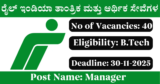 RITES Recruitment 2025 – Apply Online for 40 Manager Posts