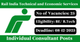 RITES Recruitment 2025 – Apply Online for 25 Individual Consultant Posts