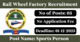 Rail Wheel Factory Recruitment 2025