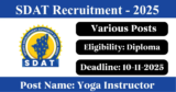 SDAT Recruitment 2025 – Apply Offline for Various Yoga Instructor Posts