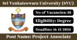 SVU Recruitment 2025 – Apply Offline for 41 Project Associate Posts