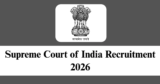 Supreme Court of India Recruitment 2026