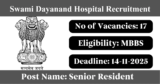 Swami Dayanand Hospital Recruitment 2025
