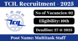 TCIL Recruitment 2025 – Apply for 2 Multitask Staff Posts