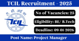 TCIL Recruitment 2026 – Apply Offline for 25 Project Manager, Engineer Posts