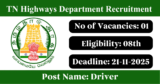 TN Highways Department Recruitment 2025