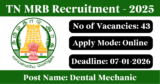 TN MRB Recruitment 2026 – Apply Online for 43 Dental Mechanic Posts