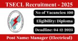 TSECL Recruitment 2025 – Apply Offline for 100 Manager Posts