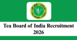 Tea Board India Recruitment 2026