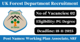 UK Forest Department Recruitment 2025