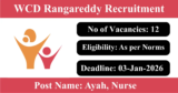 WCD Rangareddy Recruitment 2026 – Apply Offline for 12 Ayah, Nurse Posts