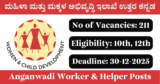 WCD Uttara Kannada Recruitment 2025