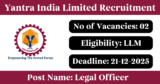 Yantra India Limited Recruitment 2025