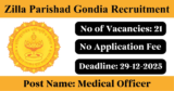 Zilla Parishad Gondia Recruitment 2025